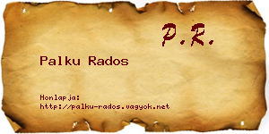 Palku Rados névjegykártya